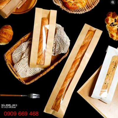 TÚI GIẤY ĐỰNG BÁNH MÌ QUE CÓ CỬA SỔ